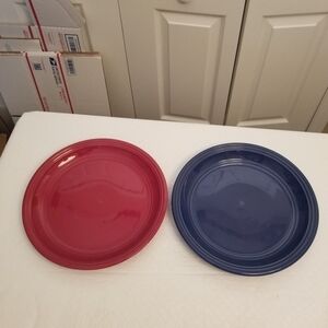 Red and Blue Dinner Plates Mainstays Stackables Dinner Plates 10.5in